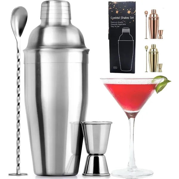24 oz Stainless Steel Cocktail Shaker Set