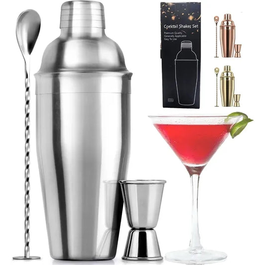 24 oz Stainless Steel Cocktail Shaker Set