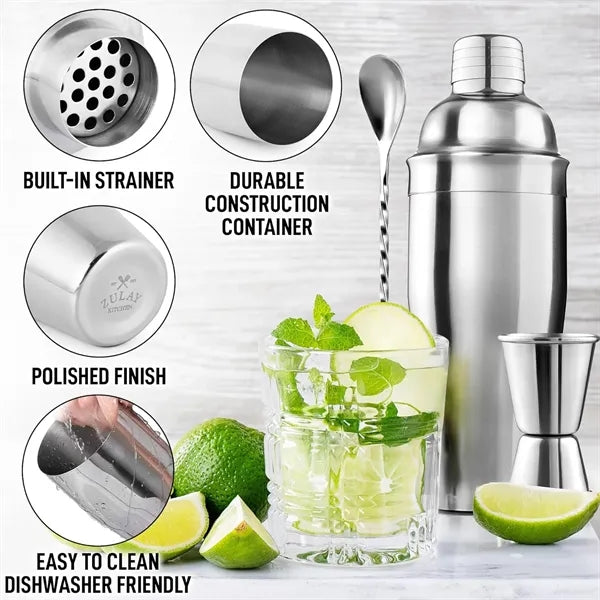 24 oz Stainless Steel Cocktail Shaker Set