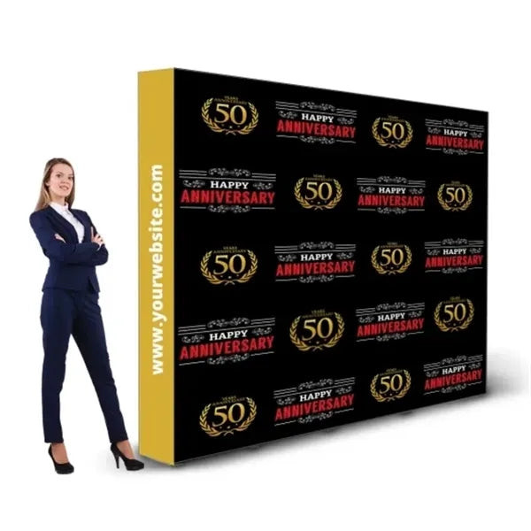 10ft x 8ft Step and Repeat Fabric Pop Up Straight Display