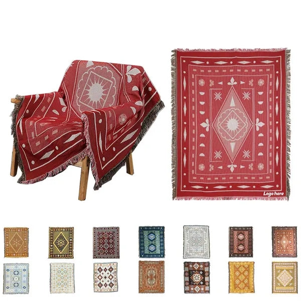 Woven Blanket with Tassels
