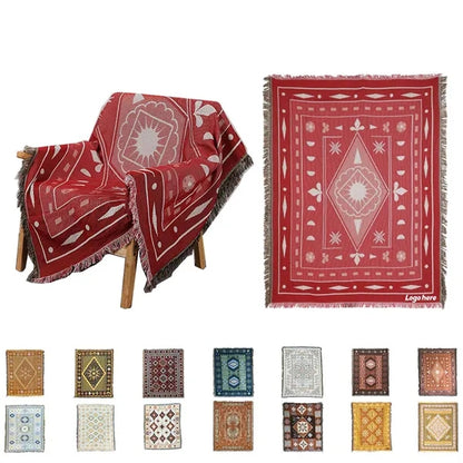 Woven Blanket with Tassels