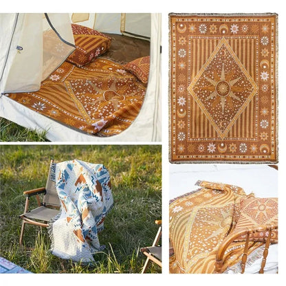 Woven Blanket with Tassels