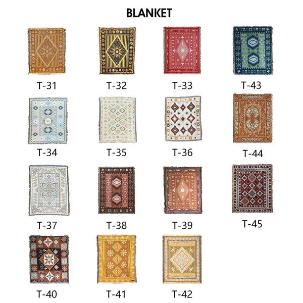 Woven Blanket with Tassels