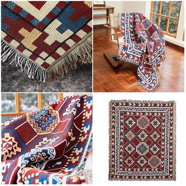 Woven Blanket with Tassels