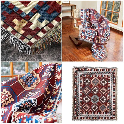 Woven Blanket with Tassels