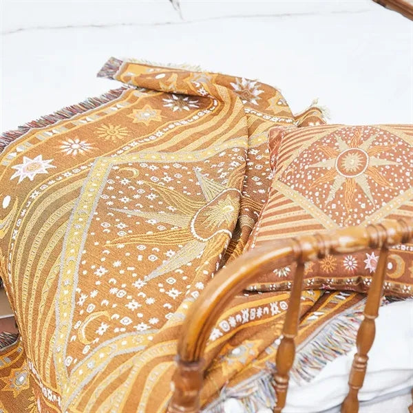 Woven Blanket with Tassels