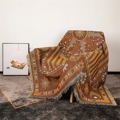 Woven Blanket with Tassels