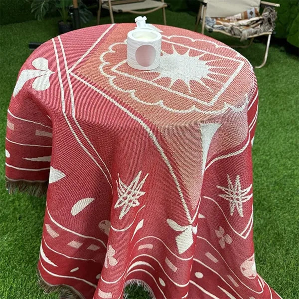 Woven Blanket with Tassels