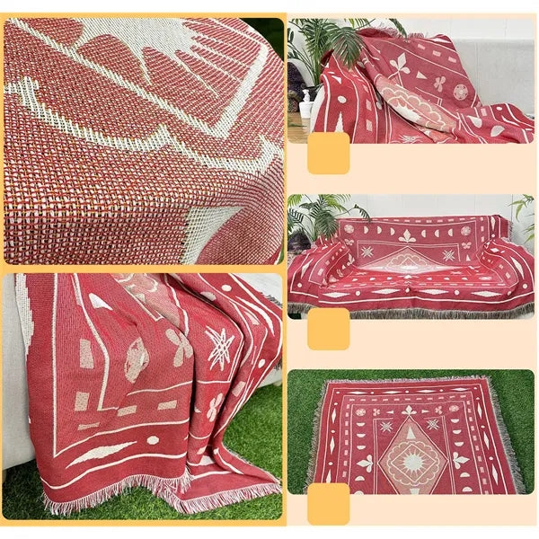 Woven Blanket with Tassels