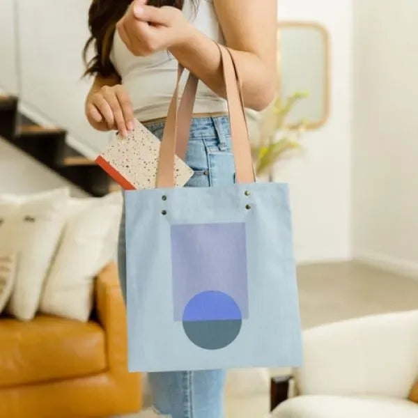 Teeny Tiny - Colored Canvas with Leather Handles