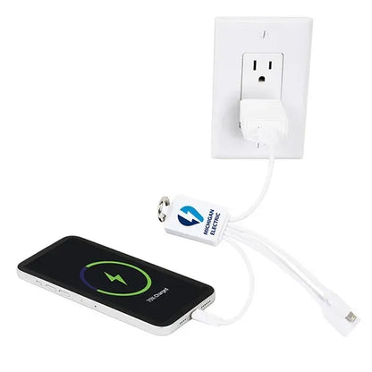 FUSION Charging Cable With 2 Port USB Hub