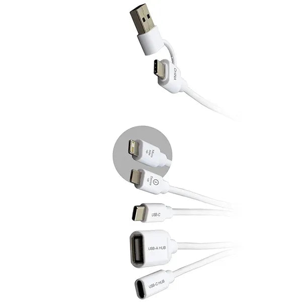 FUSION Charging Cable With 2 Port USB Hub