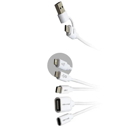 FUSION Charging Cable With 2 Port USB Hub