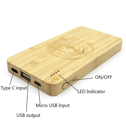 10000mAh Bamboo Power Bank