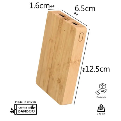 10000mAh Bamboo Power Bank