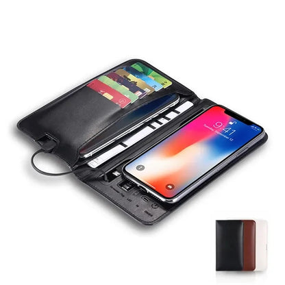Pu Wallet Leather Flip With Wireless Charging