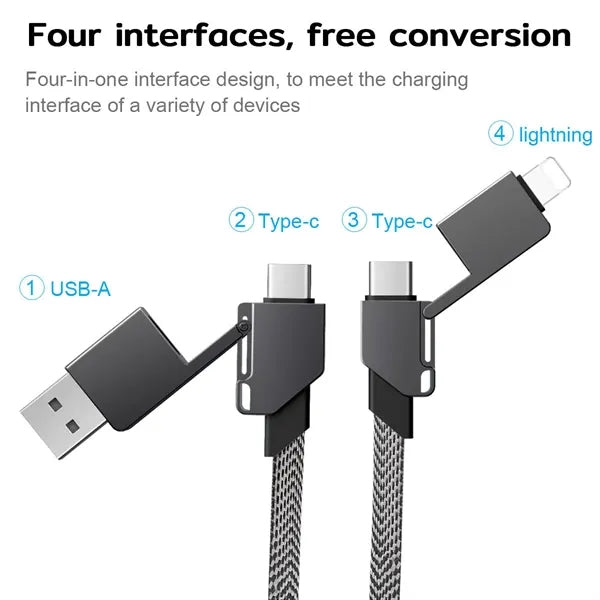 4-In-1 Data Cable Portable Key Chain Pd60W