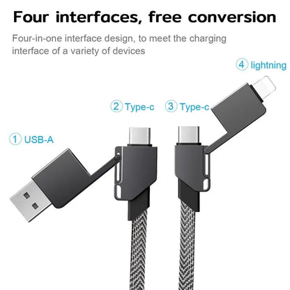 4-In-1 Data Cable Portable Key Chain Pd60W