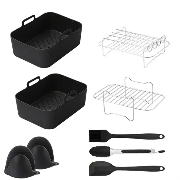 Silicone Air Fryer Accessory 9-Piece Set