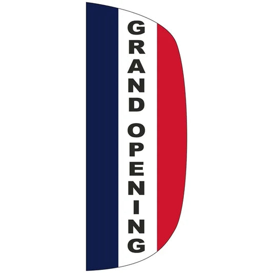 3' x 8' Message Flutter Flag - Grand Opening