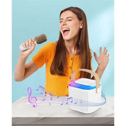 Mini Portable Bluetooth Karaoke Speaker with 2 Wireless Mics