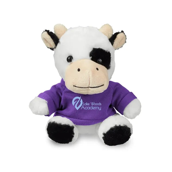7" Plush Cow With T-Shirt