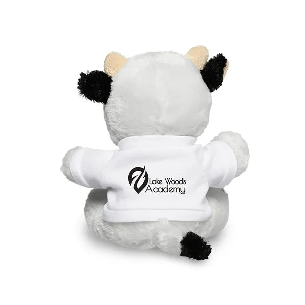 7" Plush Cow With T-Shirt