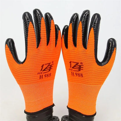 Zebra Polyester With Black Nitrile Coated Gloves