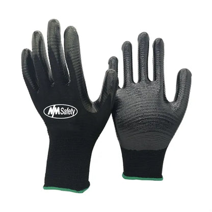 Zebra Polyester With Black Nitrile Coated Gloves