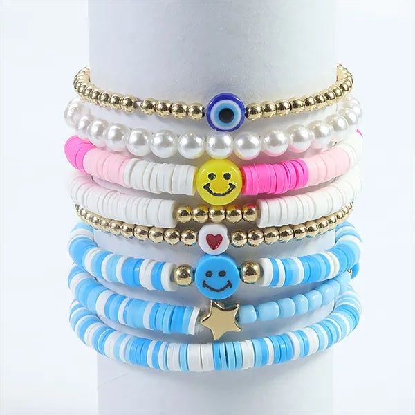 Custom Clay Color Letter Bracelet