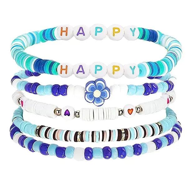 Custom Clay Color Letter Bracelet