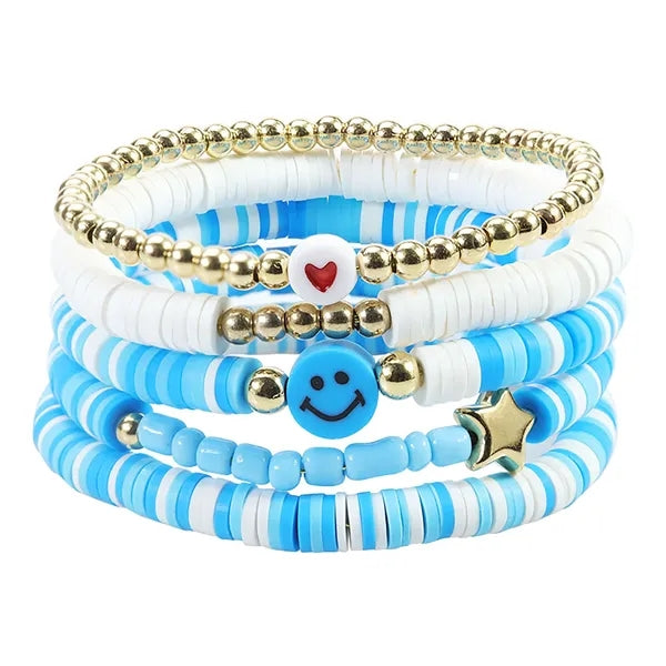 Custom Clay Color Letter Bracelet