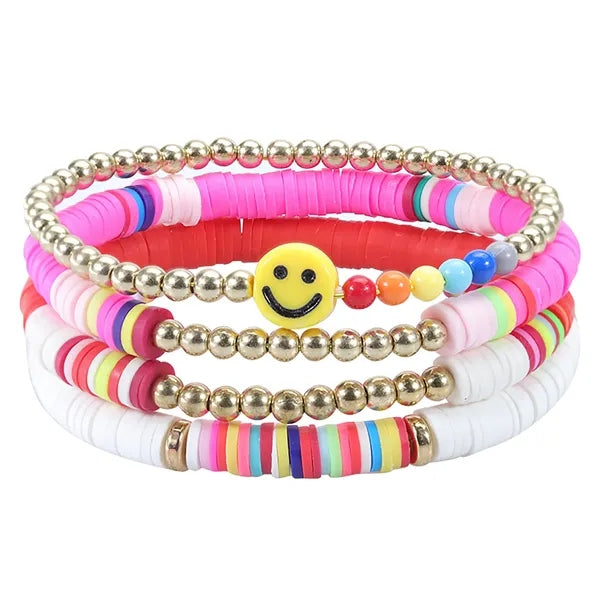 Custom Clay Color Letter Bracelet