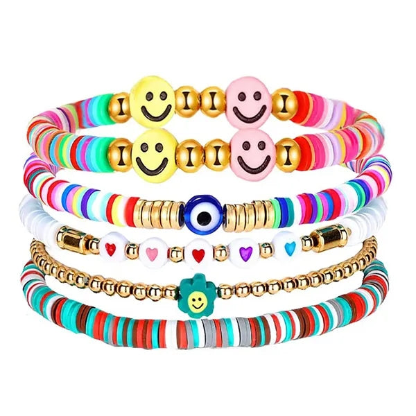 Custom Clay Color Letter Bracelet