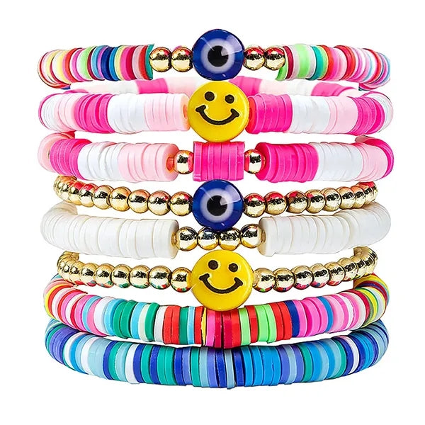 Custom Clay Color Letter Bracelet