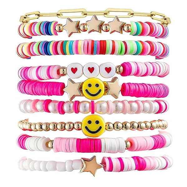 Custom Clay Color Letter Bracelet