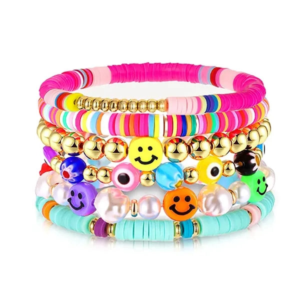 Custom Clay Color Letter Bracelet