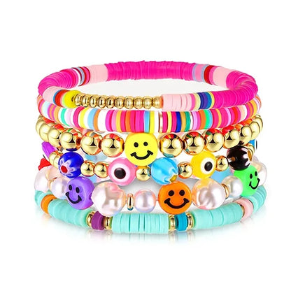 Custom Clay Color Letter Bracelet