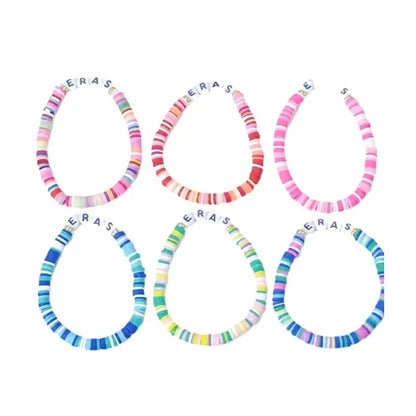 Custom Clay Color Letter Bracelet