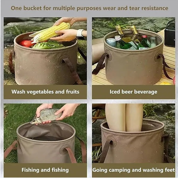 20L Outdoor Camping Handle Folding Bucket