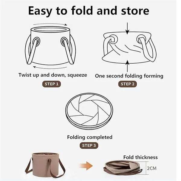 20L Outdoor Camping Handle Folding Bucket