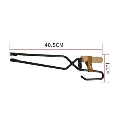 Heat Insulating Charcoal Tongs With Sleeve