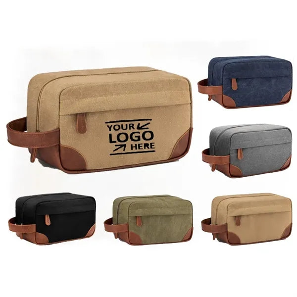 Canvas Travel Toiletry Bag Hanging Dopp Kit