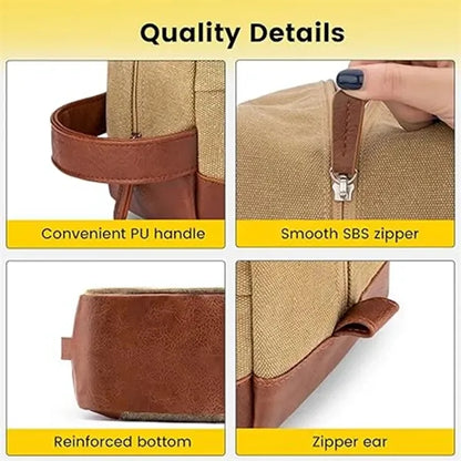 Canvas Travel Toiletry Bag Hanging Dopp Kit