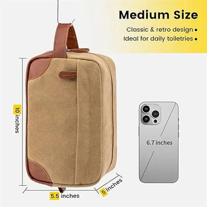 Canvas Travel Toiletry Bag Hanging Dopp Kit