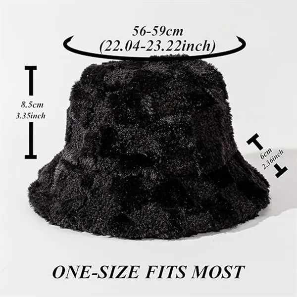 Winter Faux Fluffy Warm Bucket Hat