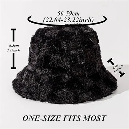 Winter Faux Fluffy Warm Bucket Hat
