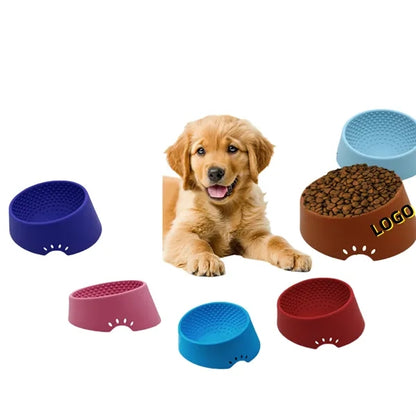 Tilted Silicone Pet Bowl