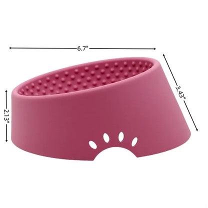 Tilted Silicone Pet Bowl